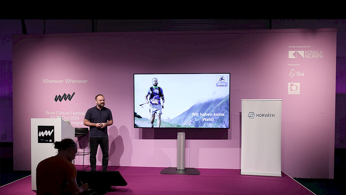 Horváth & Partners @ Wherever Whenever – Work Culture Festival. Keynote by Sascha Lindner. Foto © IBA