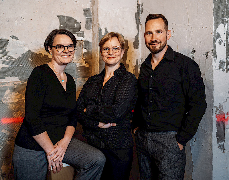 Inga Ganzer, Juliane Moldrzyk, Holger Beisitzer, Foto: Finn Eidam