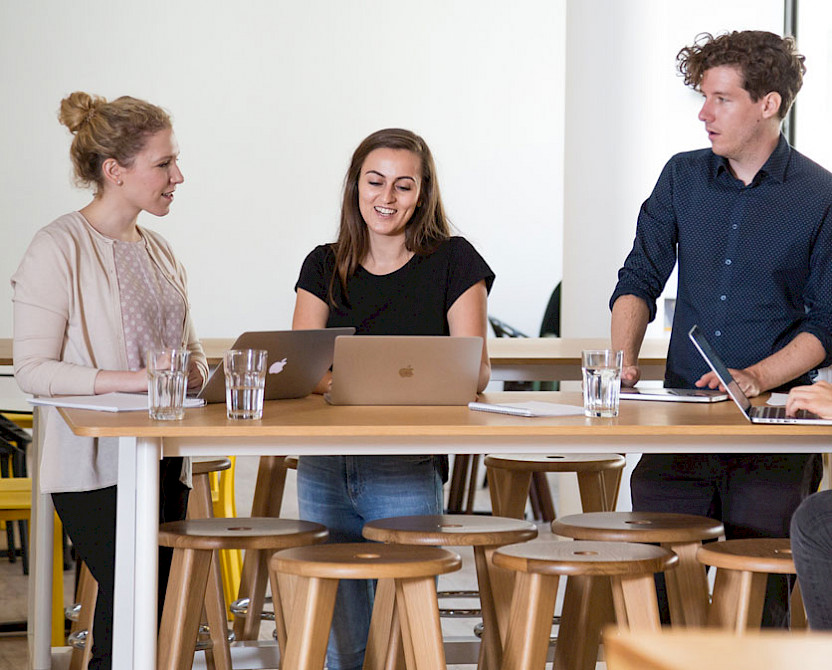 Cafeterias can also be used for short project meetings.