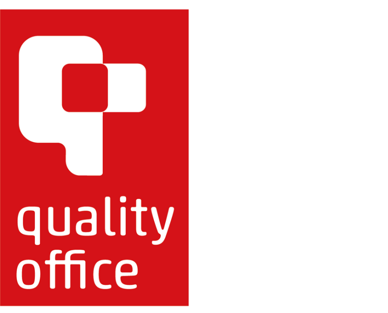 Das Quality Office-Zeichen steht für Funktionalität, Ergonomie, Nachhaltigkeit und vielfältige Anwendungsmöglichkeiten Das Quality Office-Zeichen steht für Funktionalität, Ergonomie, Nachhaltigkeit und vielfältige Anwendungsmöglichkeiten