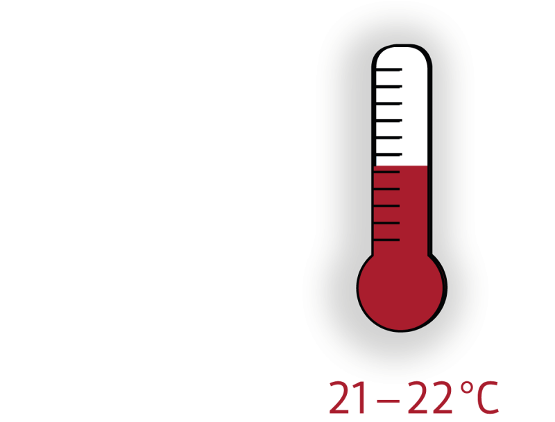 The optimal workplace temperature is between 21 and 22 degrees Celsius. The optimal workplace temperature is between 21 and 22 degrees Celsius.